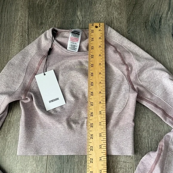 Gymshark Blush Pink Long Sleeve Crop Top - Picture 2 of 6
